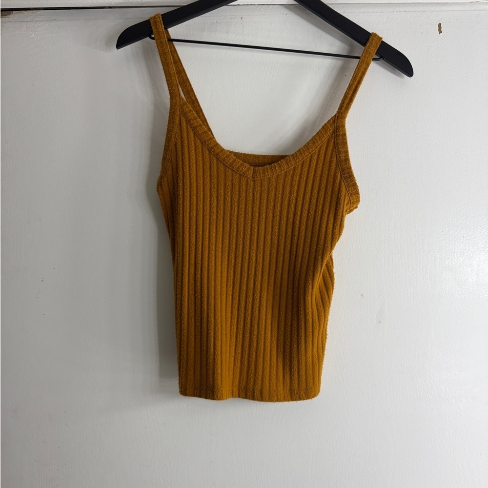 American Eagle Outfitters Yellow Ribbed Fitted Camisole